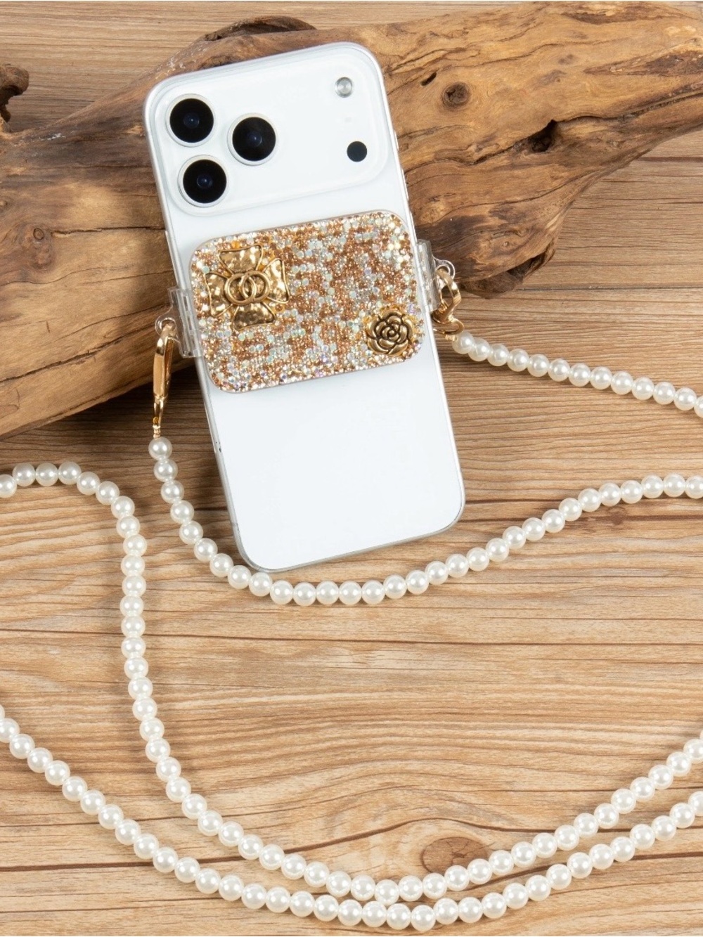 Ceramic Rhinestone Phone crossbody